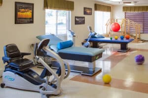 In-house rehab gym at Pikes Peak Post Acute
